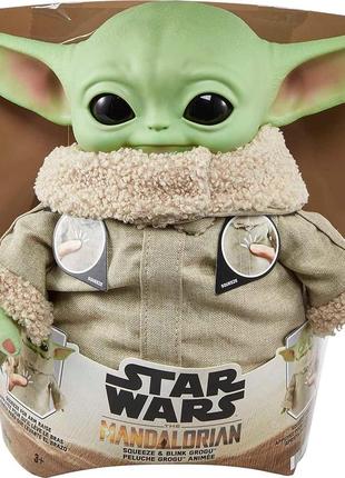 Интерактивный мандалорец малыш йода грогу звездные войны star wars baby yoda hasbro hjm25