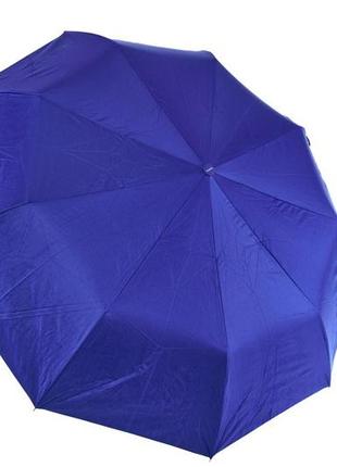 Женский синий зонт полуавтомат складной 9 спиц антиветер с рисунком города внутри 713/43 фото
