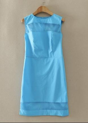 Сукня міді футляр небесно-блакитного кольору