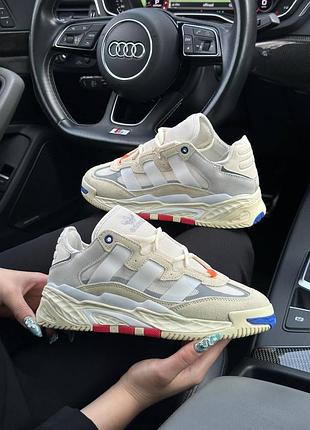 Жіночі кросівки adidas niteball beige red адідас найтбол замша