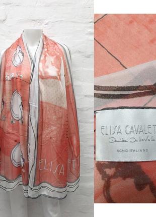 Elisa cavaletti оригинальный шелковый шарф