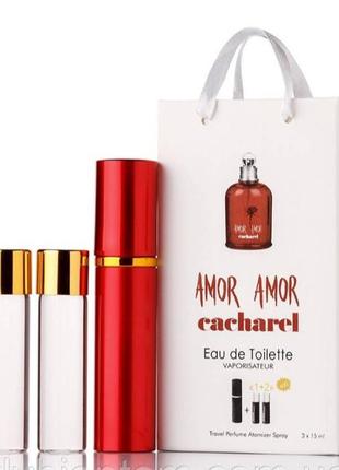 Наборы духов тестер 3*15 мл cacharel amor amor woman 45ml