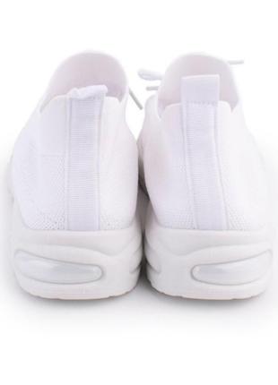 Стильные белые кроссовки из текстиля сетка летние дышащие мокасины кеды кросівки5 фото