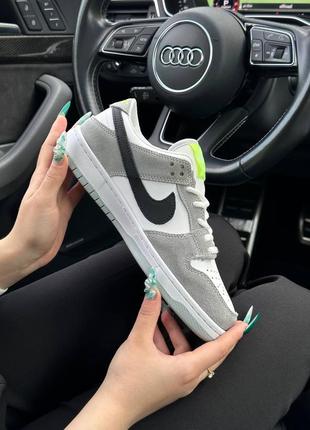 Жіночі замшеві кросівки з шкірою nike sb dunk low pro 🆕 кеди найк сб данк2 фото