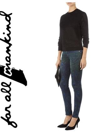 7 for all mankind джинси скінні принт зигзаг xs