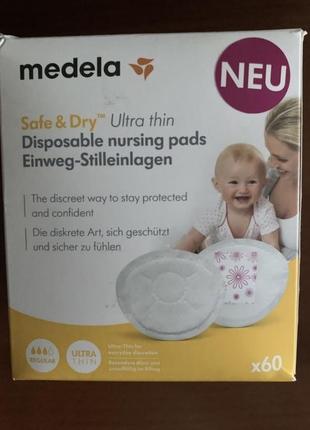 Лактационные вкладыши medela (медела) одноразовые 60 шт1 фото