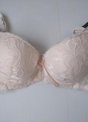 Бюстгальтер biweier мереживо великий push up бежевий 80в 922