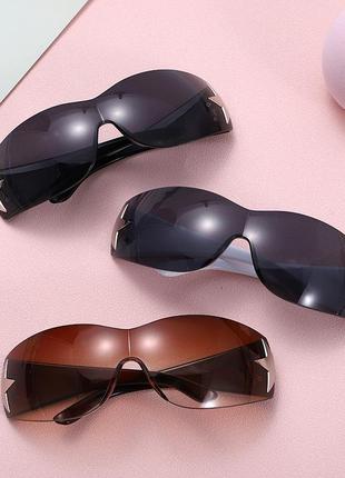 Очки очки uv400 в стиле 2000-х черные белые темные солнцезащитные стильные тренд хайп модные новые8 фото