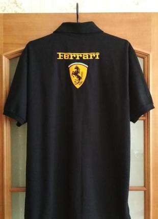 Мужская винтажная футболка поло ferrari f1 (l-xl) лицензионная2 фото