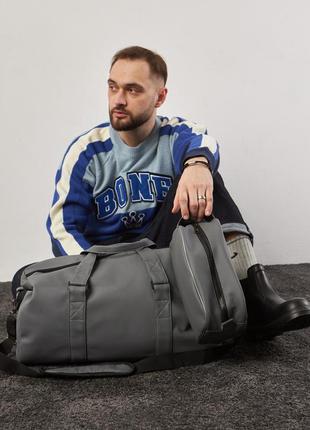 Сумка с карманом для обуви  35l silver на 2 отделения