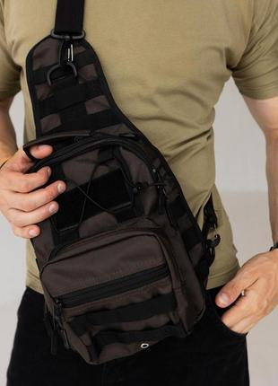 Багатофункціональна чоловіча сумка слінг, колір хакі
