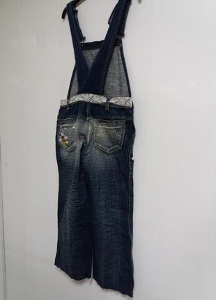 Классный,модный джинсовый комбинезон с микки-маусом3 фото