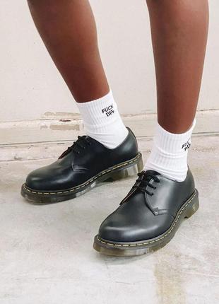 Dr. martens 1461 black smooth3 фото