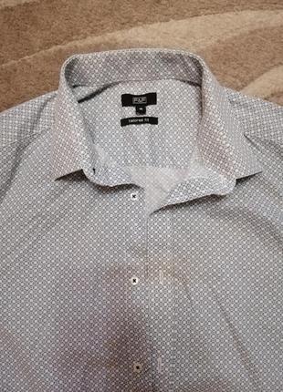 Новая рубашка деловая, офисная мужская f&f, размер м1 фото