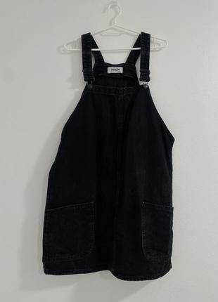 Сарафан джинсовый черный denim new look