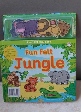Мягкая войлочная игровая книга top that jungle