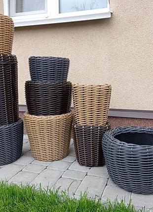 Кашпо из ротанга 2