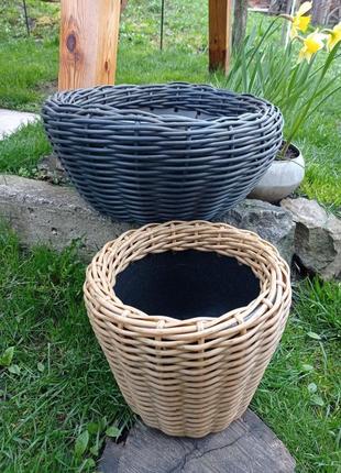 Кашпо из ротанга 3