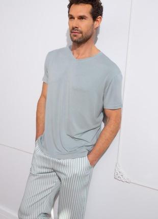 Комплект мужской пижамный футболка брюки hays турция4 фото