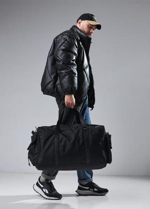Спортивна/дорожня велика сумка 50l black на 3 відділення3 фото