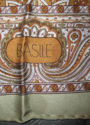 Шелковый платок basile италия винтаж платок 100% шелк7 фото