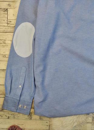 Мужская рубашка arber голубая с латками на локтях размер 54/3xl6 фото