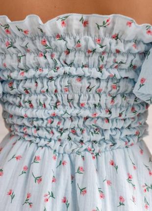 Легкое, нежное короткое платье из муслина, коротким рукавом 🤍 платье женское, платье короткое 🤍9 фото