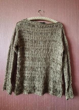 Авангардный интересного дизайна свитер со спущенными петлями в виде rundholz pacini от mango