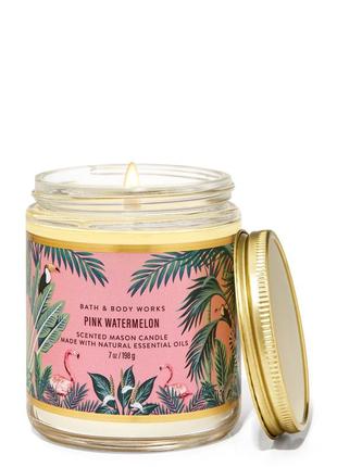 Ароматическая свеча bath and body works pink watermelon