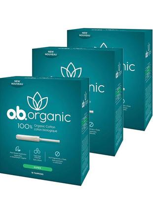 O.b. organic качество и комфорт, тампоны из органического хлопка с аппликатором, 18 шт