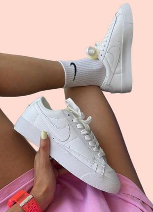 Кроссовки кеды nike blazer low white3 фото