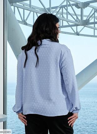 Блуза-рубашка женская стильная классическая повседневная легкая с длинным рукавом больших размеров 50-644 фото