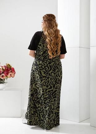 Стильна довга сукня-сарафан, сарафан обманка10 фото