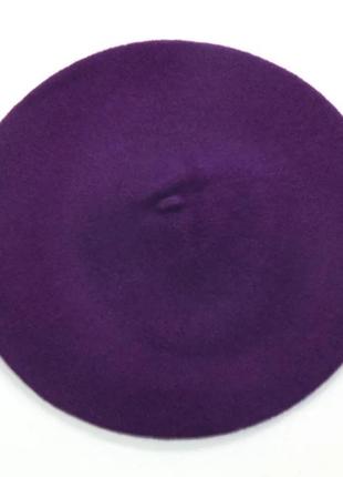 Берет женский фиолетовый 54-60см1 фото