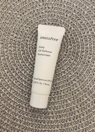 Солнцезащитный крем innisfree daily uv defense sunscreen spf 36, 10 ml