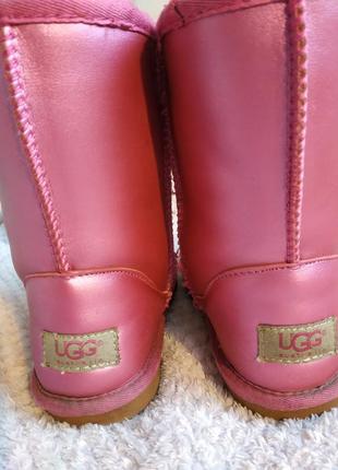 Розовые кожаные угги ugg australia по стельке 20,5 см- 21,5 см3 фото