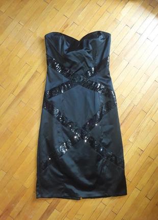 Плаття сукня платье чорне вечірнє коктельне з блискітками