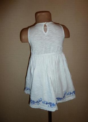 Білий котонвое плаття некст на 3-4 роки , індія, коттон відмінний стан2 фото