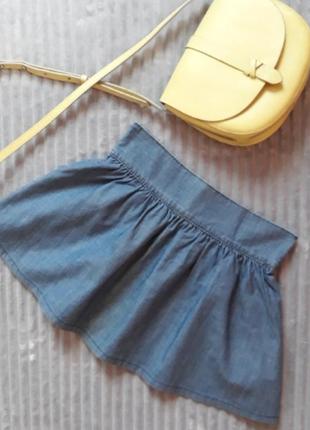 Короткая джинсовая юбка2 фото