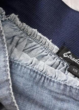 Короткая джинсовая юбка4 фото