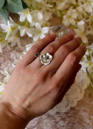 Кольцо цветок посеребренное pilgrim дания элитная ювелирная бижутерия5 фото