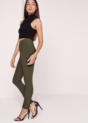 Легенсы missguided khaki crepe leggings