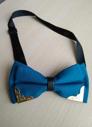Распродажа! красивая мужская бабочка галстук унисекс стильная с металлическими уголками1 фото