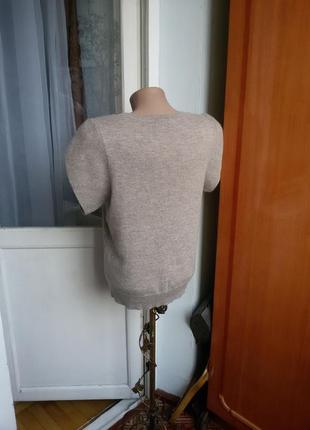 Кашемировый свитер  madeleine короткий рукав 100% кашемир2 фото