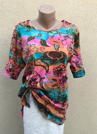 Разноцветная футболка,большой размер,хлопок,индия ,galeno