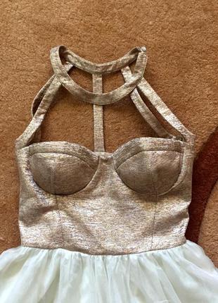 Сукня з корсетом плаття коктейльна вечірня святкова фатиновая спідниця