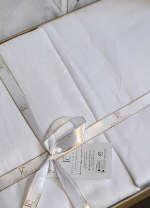 Жаккардовое постельное белье евро 200х220 сатиновоновое, однотонные комплекты постельного белья белый2 фото