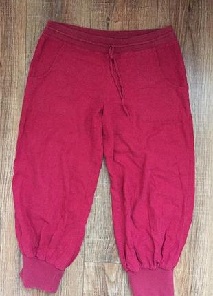 Червоні бриджі льон на резинці /шорти