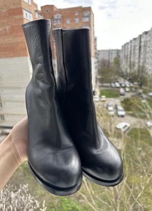 Шкіряні ботильони на шпильці 36р-р