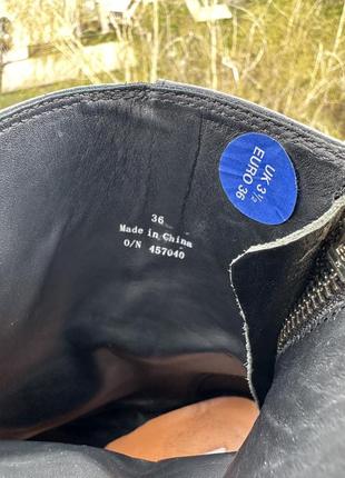 Шкіряні ботильони на шпильці 36р-р